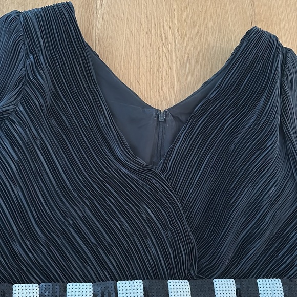 Vintage 80s Black and White Checkered Women's Dress - Picture 5 of 6